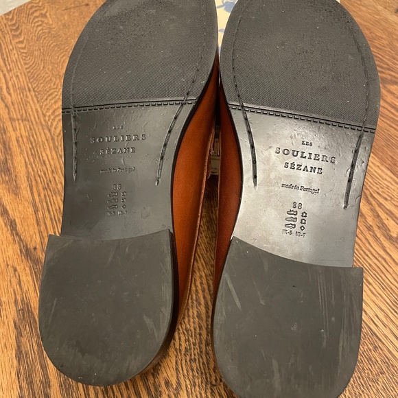 Worn Once- Sezane Vicki Loafers in Camel Leather - Size 38 - Picture 10 of 12